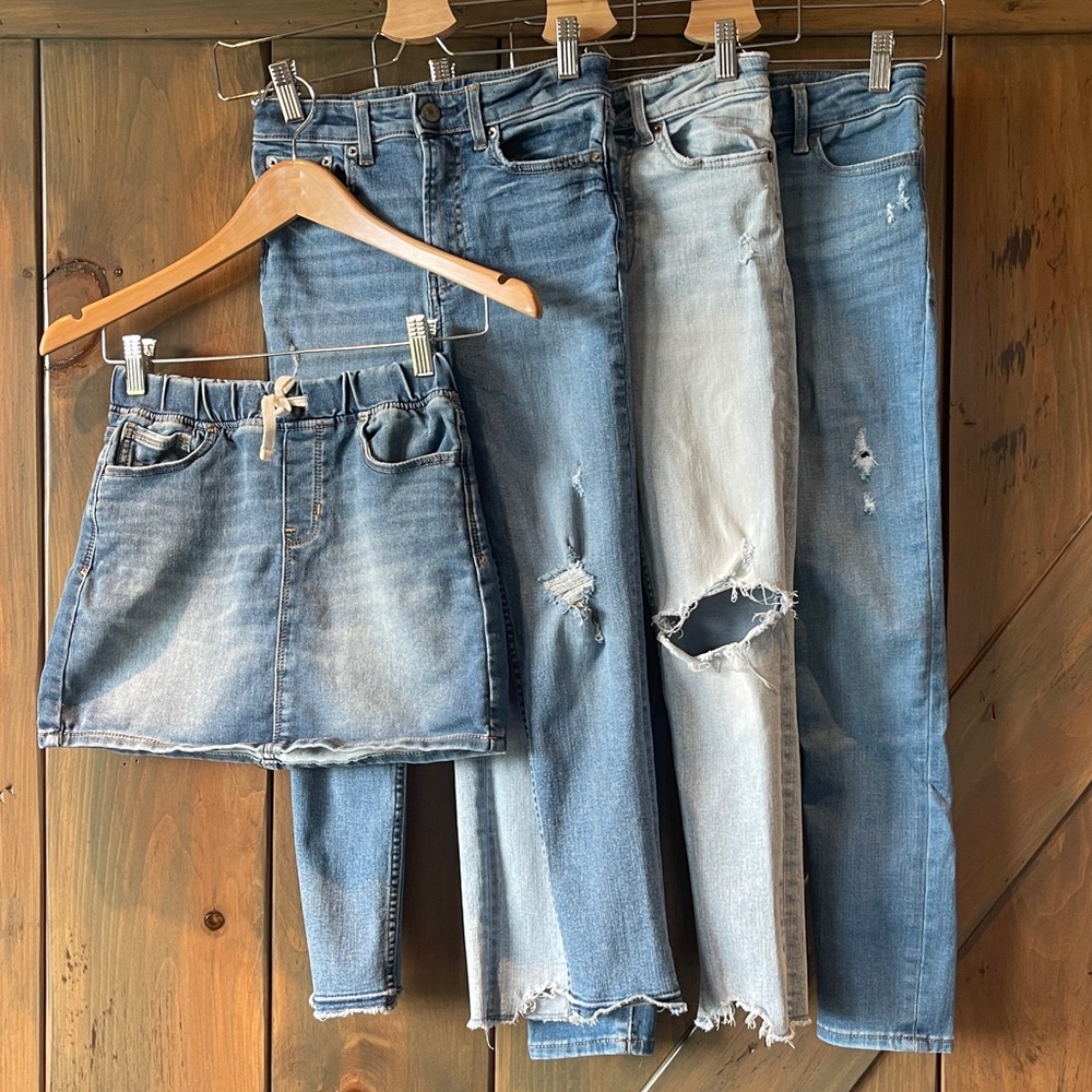 Lot of 6 Girl’s GAP Denim Bottoms – size 10